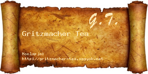 Gritzmacher Tea névjegykártya